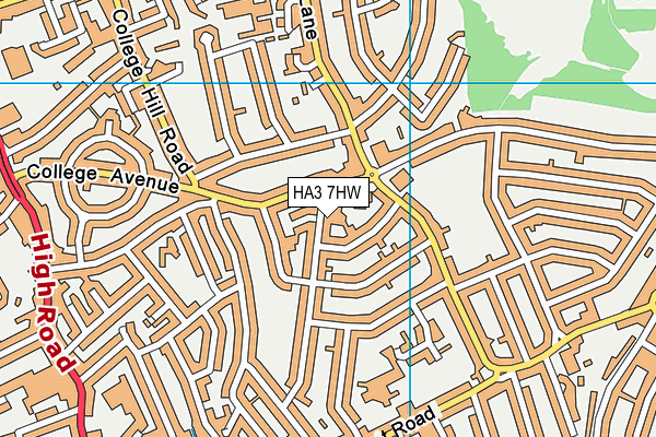 HA3 7HW map - OS VectorMap District (Ordnance Survey) HA3 7HW map - OS VectorMap District (Ordnance Survey)