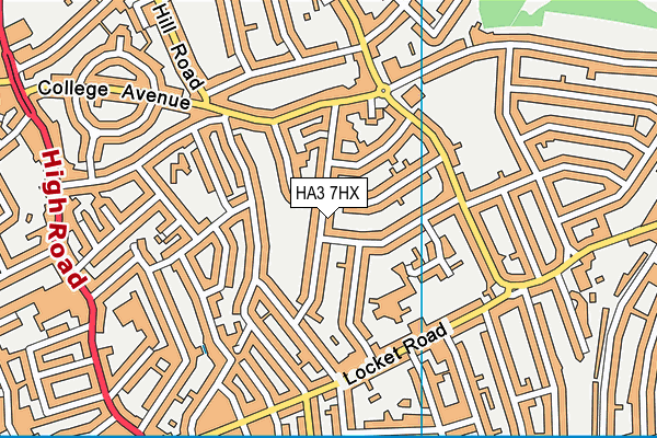 HA3 7HX map - OS VectorMap District (Ordnance Survey) HA3 7HX map - OS VectorMap District (Ordnance Survey)