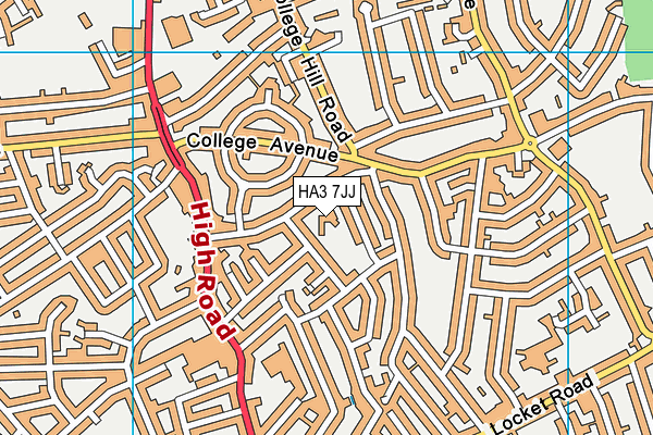 HA3 7JJ map - OS VectorMap District (Ordnance Survey) HA3 7JJ map - OS VectorMap District (Ordnance Survey)