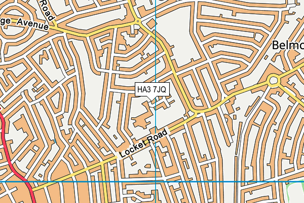 HA3 7JQ map - OS VectorMap District (Ordnance Survey) HA3 7JQ map - OS VectorMap District (Ordnance Survey)