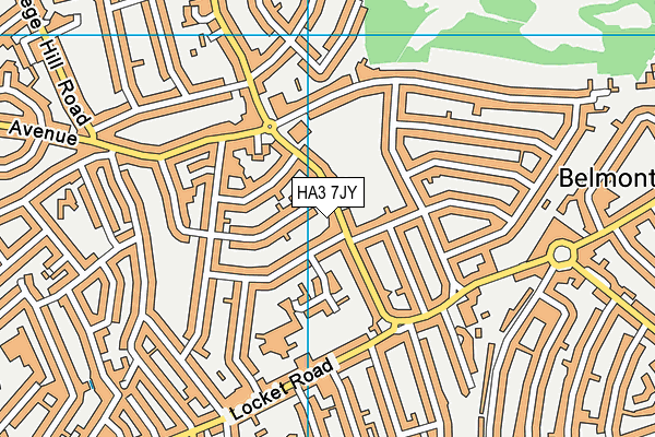HA3 7JY map - OS VectorMap District (Ordnance Survey) HA3 7JY map - OS VectorMap District (Ordnance Survey)