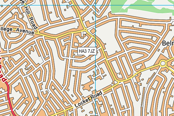 HA3 7JZ map - OS VectorMap District (Ordnance Survey) HA3 7JZ map - OS VectorMap District (Ordnance Survey)