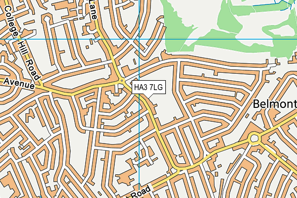HA3 7LG map - OS VectorMap District (Ordnance Survey) HA3 7LG map - OS VectorMap District (Ordnance Survey)