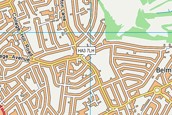 HA3 7LH map - OS VectorMap District (Ordnance Survey) HA3 7LH map - OS VectorMap District (Ordnance Survey)