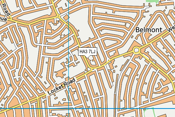 HA3 7LJ map - OS VectorMap District (Ordnance Survey) HA3 7LJ map - OS VectorMap District (Ordnance Survey)