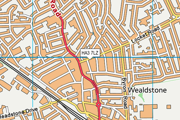 HA3 7LZ map - OS VectorMap District (Ordnance Survey) HA3 7LZ map - OS VectorMap District (Ordnance Survey)