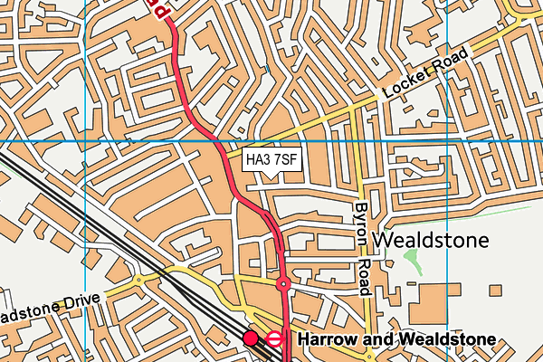HA3 7SF map - OS VectorMap District (Ordnance Survey)