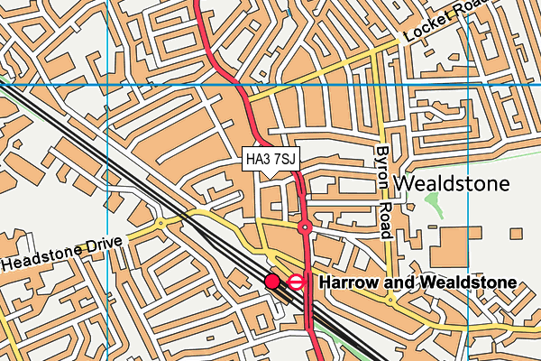 HA3 7SJ map - OS VectorMap District (Ordnance Survey) HA3 7SJ map - OS VectorMap District (Ordnance Survey)