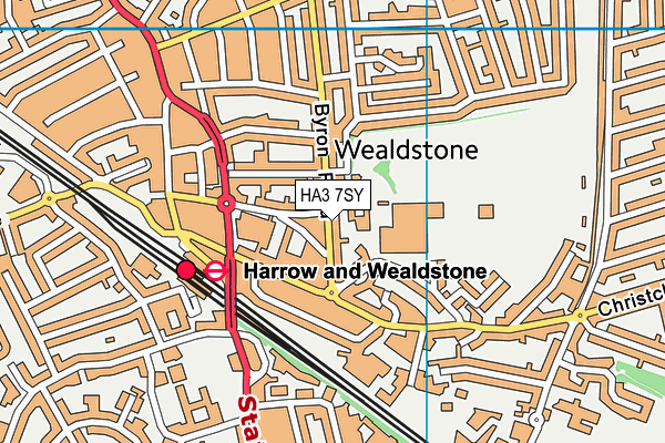HA3 7SY map - OS VectorMap District (Ordnance Survey)