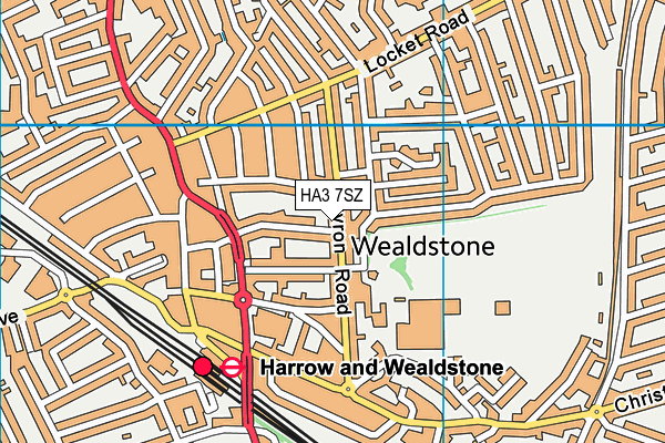 HA3 7SZ map - OS VectorMap District (Ordnance Survey) HA3 7SZ map - OS VectorMap District (Ordnance Survey)