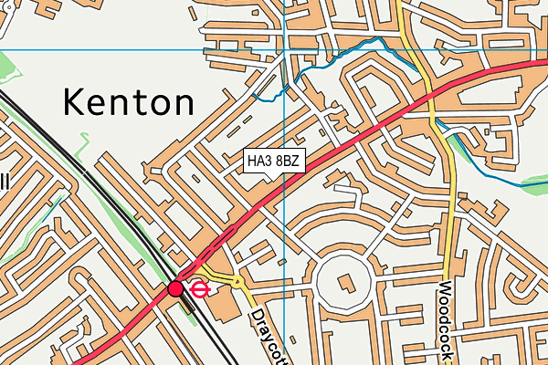 HA3 8BZ map - OS VectorMap District (Ordnance Survey) HA3 8BZ map - OS VectorMap District (Ordnance Survey)