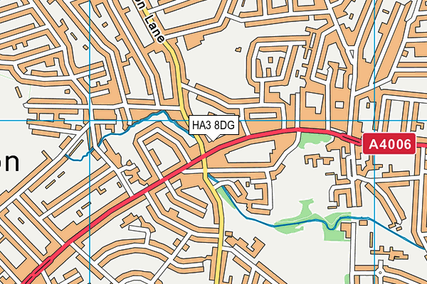 HA3 8DG map - OS VectorMap District (Ordnance Survey) HA3 8DG map - OS VectorMap District (Ordnance Survey)