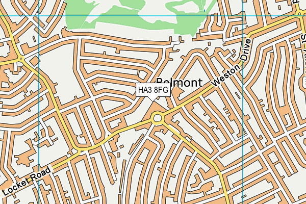 HA3 8FG map - OS VectorMap District (Ordnance Survey) HA3 8FG map - OS VectorMap District (Ordnance Survey)