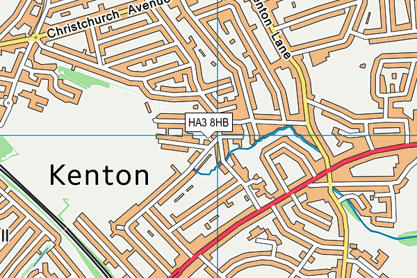HA3 8HB map - OS VectorMap District (Ordnance Survey)
