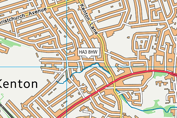HA3 8HW map - OS VectorMap District (Ordnance Survey)