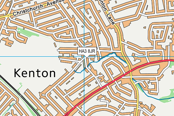 HA3 8JR map - OS VectorMap District (Ordnance Survey) HA3 8JR map - OS VectorMap District (Ordnance Survey)