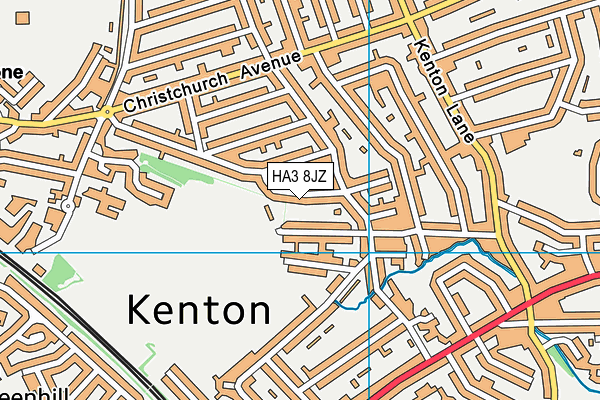 HA3 8JZ map - OS VectorMap District (Ordnance Survey)