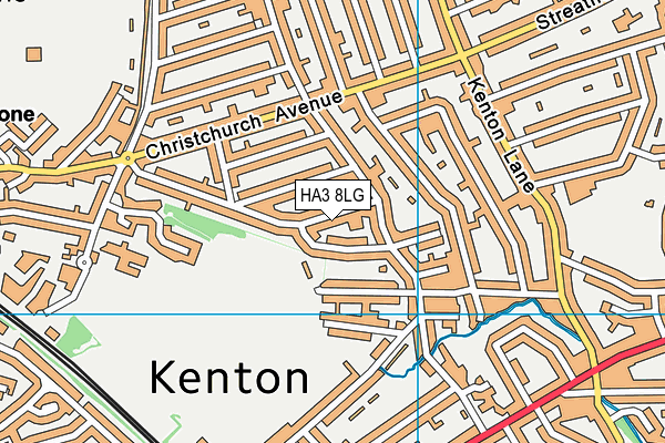 HA3 8LG map - OS VectorMap District (Ordnance Survey)