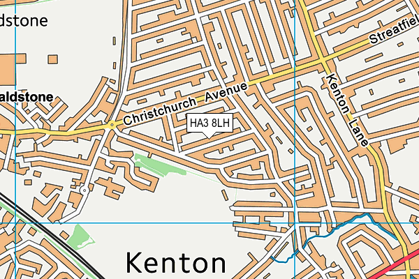 HA3 8LH map - OS VectorMap District (Ordnance Survey)
