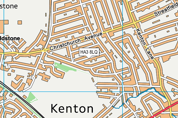 HA3 8LQ map - OS VectorMap District (Ordnance Survey) HA3 8LQ map - OS VectorMap District (Ordnance Survey)