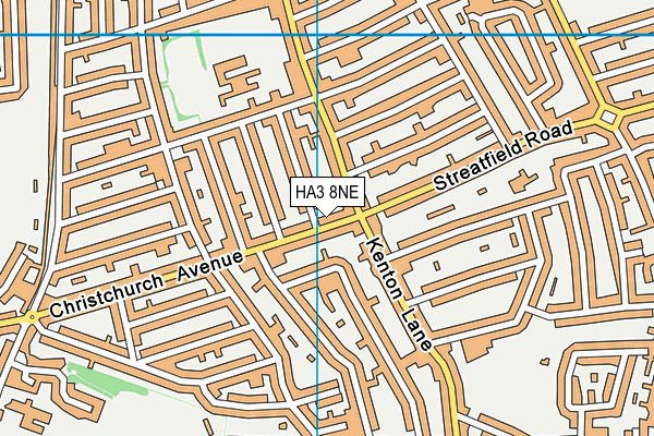 HA3 8NE map - OS VectorMap District (Ordnance Survey) HA3 8NE map - OS VectorMap District (Ordnance Survey)