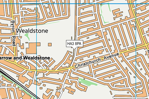 HA3 8PA map - OS VectorMap District (Ordnance Survey)