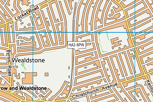 HA3 8PW map - OS VectorMap District (Ordnance Survey) HA3 8PW map - OS VectorMap District (Ordnance Survey)