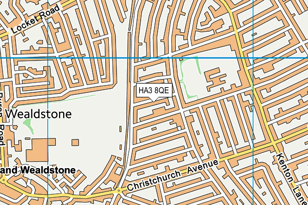 HA3 8QE map - OS VectorMap District (Ordnance Survey) HA3 8QE map - OS VectorMap District (Ordnance Survey)