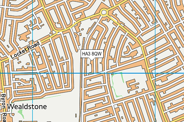 HA3 8QW map - OS VectorMap District (Ordnance Survey) HA3 8QW map - OS VectorMap District (Ordnance Survey)