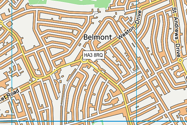 HA3 8RQ map - OS VectorMap District (Ordnance Survey) HA3 8RQ map - OS VectorMap District (Ordnance Survey)