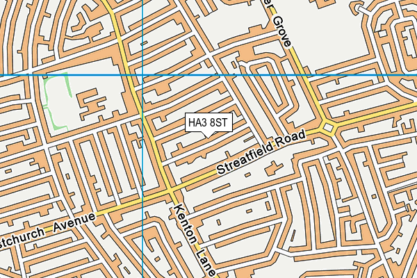 HA3 8ST map - OS VectorMap District (Ordnance Survey) HA3 8ST map - OS VectorMap District (Ordnance Survey)