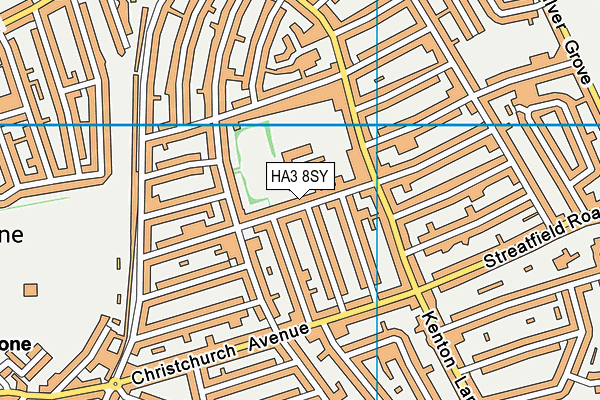 HA3 8SY map - OS VectorMap District (Ordnance Survey)
