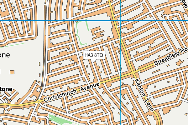 HA3 8TQ map - OS VectorMap District (Ordnance Survey) HA3 8TQ map - OS VectorMap District (Ordnance Survey)