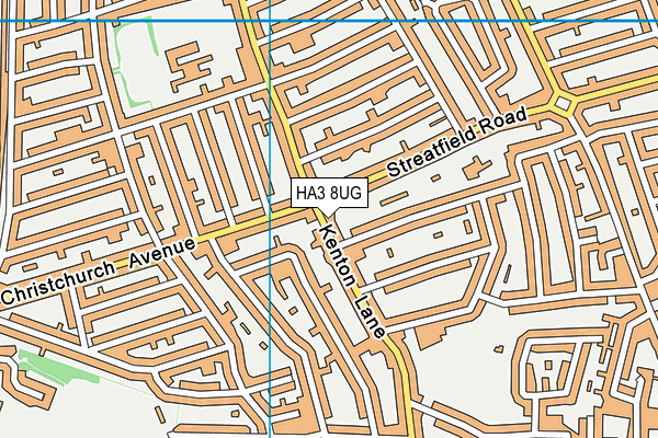 HA3 8UG map - OS VectorMap District (Ordnance Survey) HA3 8UG map - OS VectorMap District (Ordnance Survey)