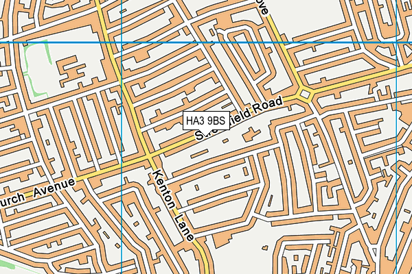 HA3 9BS map - OS VectorMap District (Ordnance Survey) HA3 9BS map - OS VectorMap District (Ordnance Survey)