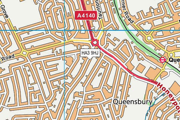 HA3 9HJ map - OS VectorMap District (Ordnance Survey) HA3 9HJ map - OS VectorMap District (Ordnance Survey)