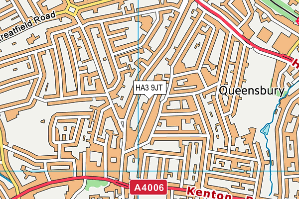 HA3 9JT map - OS VectorMap District (Ordnance Survey) HA3 9JT map - OS VectorMap District (Ordnance Survey)