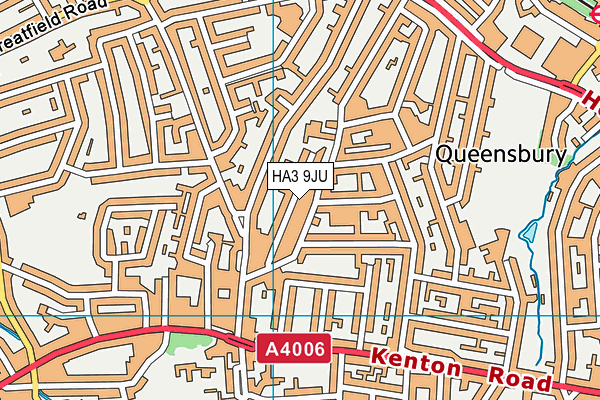 HA3 9JU map - OS VectorMap District (Ordnance Survey) HA3 9JU map - OS VectorMap District (Ordnance Survey)