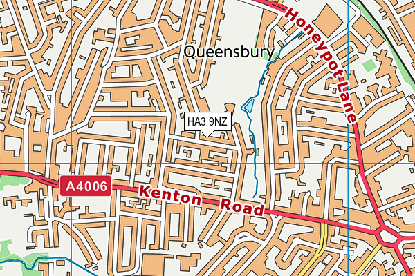 HA3 9NZ map - OS VectorMap District (Ordnance Survey)