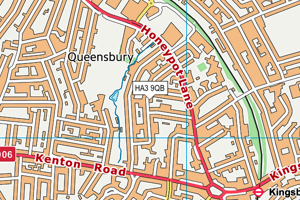 HA3 9QB map - OS VectorMap District (Ordnance Survey) HA3 9QB map - OS VectorMap District (Ordnance Survey)