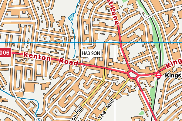 HA3 9QN map - OS VectorMap District (Ordnance Survey)