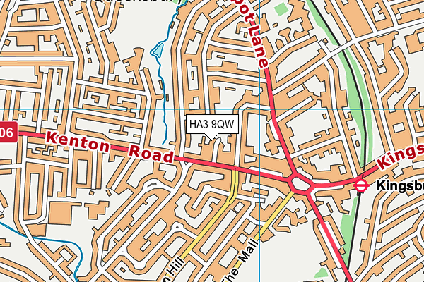 HA3 9QW map - OS VectorMap District (Ordnance Survey) HA3 9QW map - OS VectorMap District (Ordnance Survey)