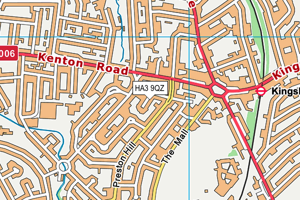 HA3 9QZ map - OS VectorMap District (Ordnance Survey) HA3 9QZ map - OS VectorMap District (Ordnance Survey)