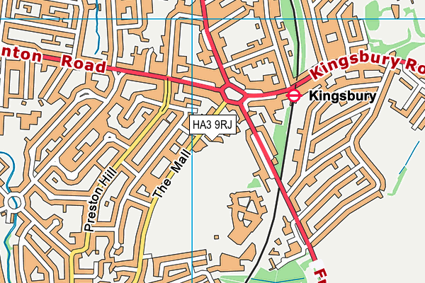 HA3 9RJ map - OS VectorMap District (Ordnance Survey) HA3 9RJ map - OS VectorMap District (Ordnance Survey)