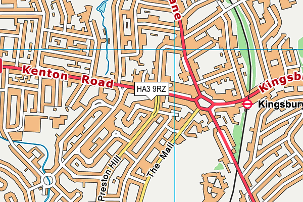 HA3 9RZ map - OS VectorMap District (Ordnance Survey) HA3 9RZ map - OS VectorMap District (Ordnance Survey)