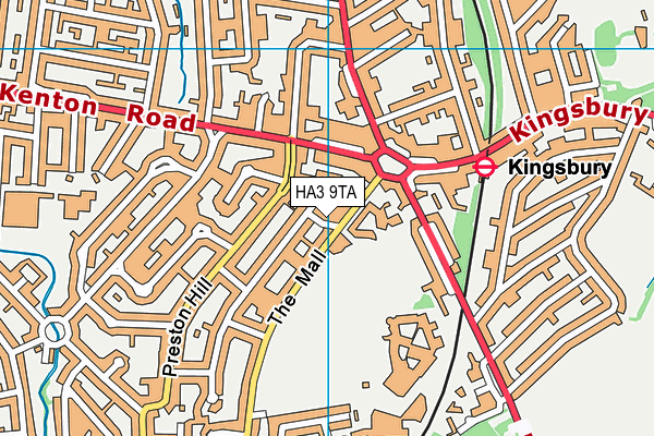 HA3 9TA map - OS VectorMap District (Ordnance Survey) HA3 9TA map - OS VectorMap District (Ordnance Survey)