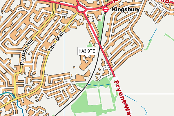 HA3 9TE map - OS VectorMap District (Ordnance Survey) HA3 9TE map - OS VectorMap District (Ordnance Survey)