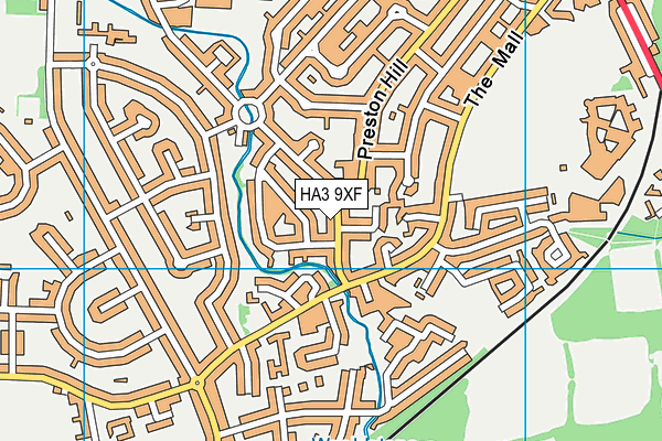 HA3 9XF map - OS VectorMap District (Ordnance Survey) HA3 9XF map - OS VectorMap District (Ordnance Survey)