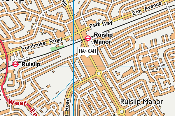 HA4 0AH map - OS VectorMap District (Ordnance Survey) HA4 0AH map - OS VectorMap District (Ordnance Survey)
