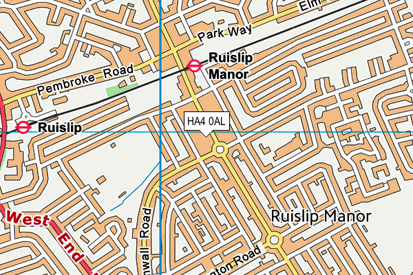 HA4 0AL map - OS VectorMap District (Ordnance Survey) HA4 0AL map - OS VectorMap District (Ordnance Survey)